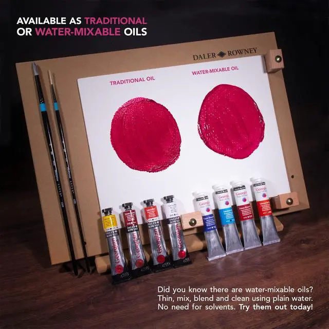 Alt view image 4 of 7 - Georgian Water Mixable Oil Paint Cadmium Red Hue 37ml Tube - Art Paints for Canvas Paper and More - Oil Painting Supplies for Artists and Students - Artist Oil Paint for Any Skill Set