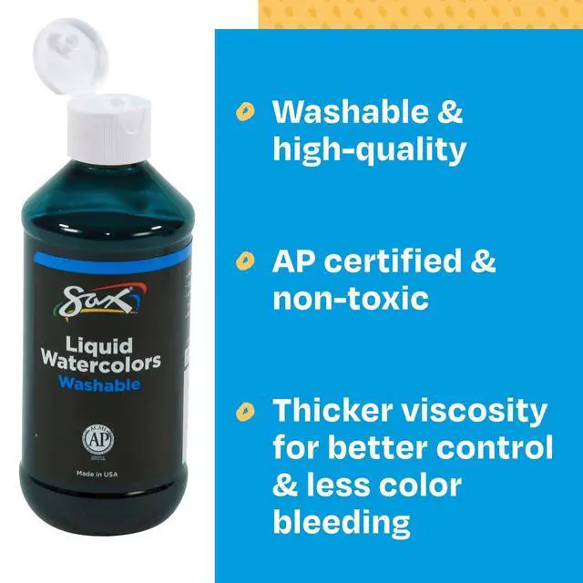 Alt view image 4 of 7 - Liquid Washable Watercolor Paint, 8 Ounces, Blue-Green