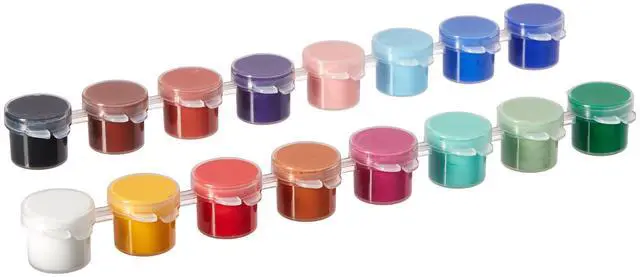 Main image of Paint Pots Set with Paint and Brush for Outdoors, (16 Colors)