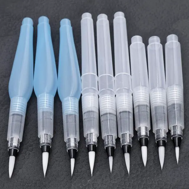 Alt view image 5 of 6 - 9Pcs Water Color Art Brush Pens for Watercolor Painting, Water Soluble Colored Pencils & Markers, Powdered Pigment, Back to School Art Supplies