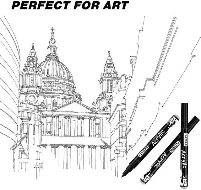 Alt view image 6 of 7 - Brown Marker Paint Pens - Permanent Marker Pens Brown Acrylic Paint Water-Based 0.7mm Fine Tip Waterproof Quick-Drying (3 in 1Pack)