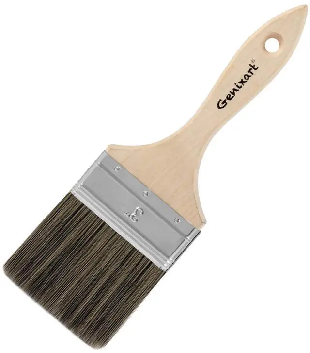 Main image of Double Thick Chip Paint Brush, Wood Stain Brush for Fence, 3 Inch | Outdoor Masonry Paintbrush for Decking, Fencing, Staining, Varnish, Paste, Limewash, Emulsion - Synthetic Bristle