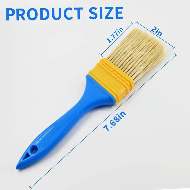 Alt view image 3 of 6 - 3 Pack Paint Brushes Set, Blue | Ideal for Priming, Painting, Varnishing, Wood, Walls and More