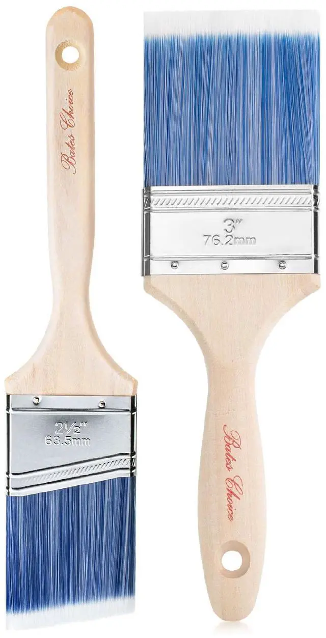 Main image of 2 Pack, Wood Handle, Paint Brushes Set, Professional House, Trim, Sash Paint Brush
