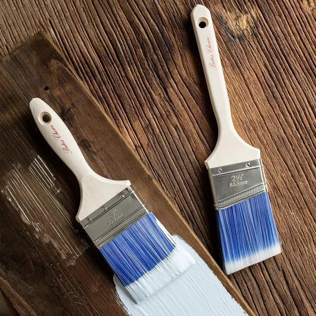 Alt view image 6 of 7 - 2 Pack, Wood Handle, Paint Brushes Set, Professional House, Trim, Sash Paint Brush
