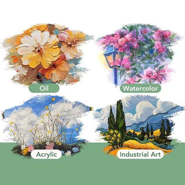 Alt view image 6 of 7 - Acrylic Paint Brush Set,1pack/15pcs Nylon Hair Acrylic Painting Brush | Watercolor Rock Face Painting Brush, Artist Craft Brush Supplies, Paint Brush Set For All Purposes Children Adult painting
