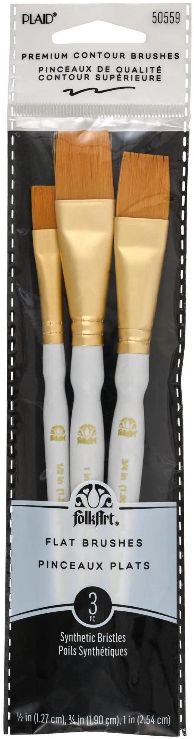 Main image of Plaid Nylon Brush Set, 50559 Brown (3-Piece)