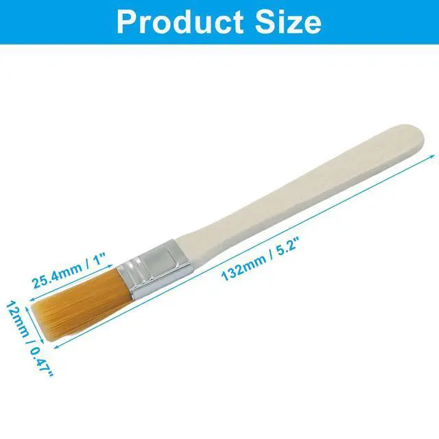 Alt view image 4 of 5 - 0.5 Inch Paint Brush, 12Pcs | Soft Bristle, Nylon Bristle, For Walls/Touch Up/Cabinets/Fences