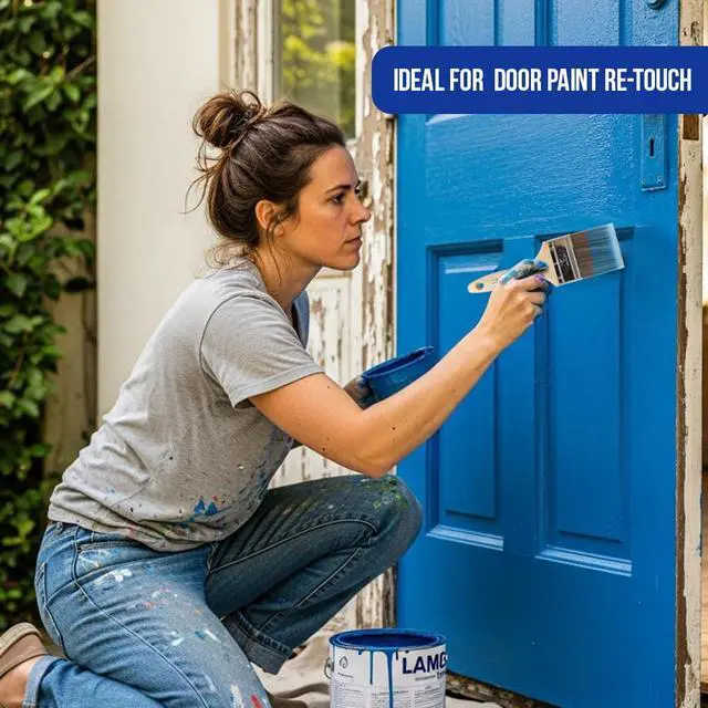 Alt view image 5 of 7 - Paint Brushes, Flat & Angled Paint Brush Set, Walls & Trim, 2 Pc | Interior & exterior | Cabinets, doors, fences, decks | Works with latex, oil & stain | Synthetic bristles, hardwood handles