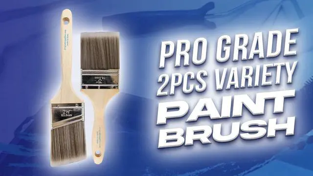 Alt view image 7 of 7 - Paint Brushes, Flat & Angled Paint Brush Set, Walls & Trim, 2 Pc | Interior & exterior | Cabinets, doors, fences, decks | Works with latex, oil & stain | Synthetic bristles, hardwood handles