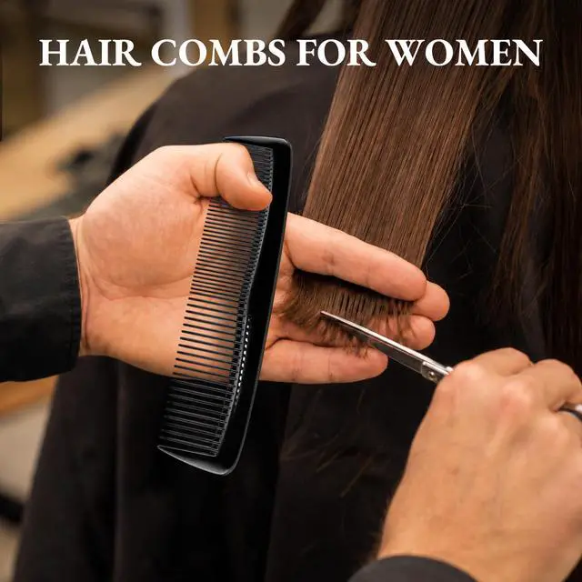 Alt view image 6 of 7 - Pocket Hair Comb & Beard Comb for Men Women 4-Pack Black | Peines Para Cabello Wide Tooth Comb & Fine Tooth Comb for All Hair Types Small Hair Comb Set for Travel or Everyday
