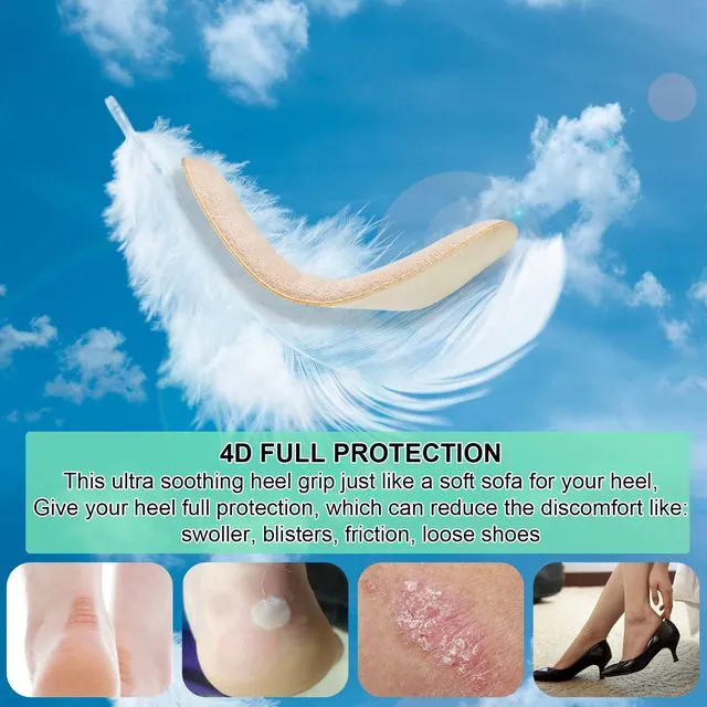 Alt view image 3 of 7 - 6 Pairs Heel Pads Heel Grips Liner for Loose Shoes, Heel Cushion Pads Heel Inserts for Shoe Too Big, Ultra Soothing Heel Protectors for Heel Pain, Heel Slipping, Blisters, Friction(Black&Beige)