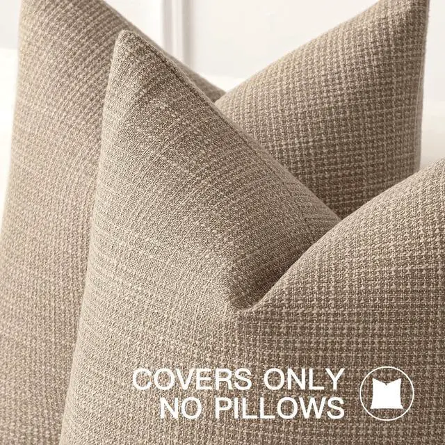 Alt view image 2 of 7 - Linen Throw Pillow Cover Set of 1 Decorative Lumbar Pillowcases Cushion Covers 12x20 Inch for Home Decor Sofa Bedroom Car 30 x 50CM Light Coffee