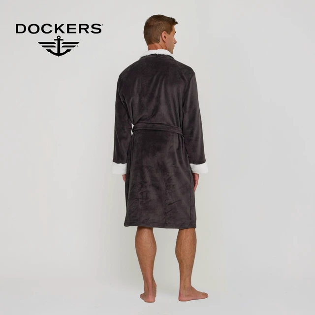Alt view image 6 of 7 - Mens Bath Robe for Men Plush Sherpa Shower Robe with Pockets