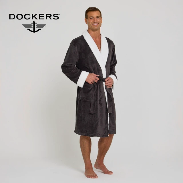 Alt view image 2 of 7 - Mens Bath Robe for Men Plush Sherpa Shower Robe with Pockets