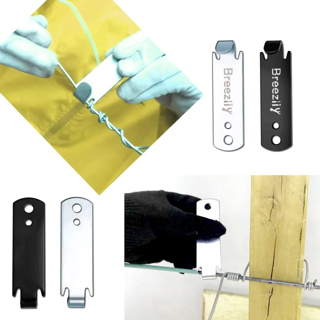 Alt view image 4 of 7 - Fence Wire Twister for T Post Clips, Barb Wire Fence Tools,Time Saver Barb Galvanized Twisted Wire Fence Tools Easy to Use Strong Enough to Twist Any Fencing Wire (2 Pack)