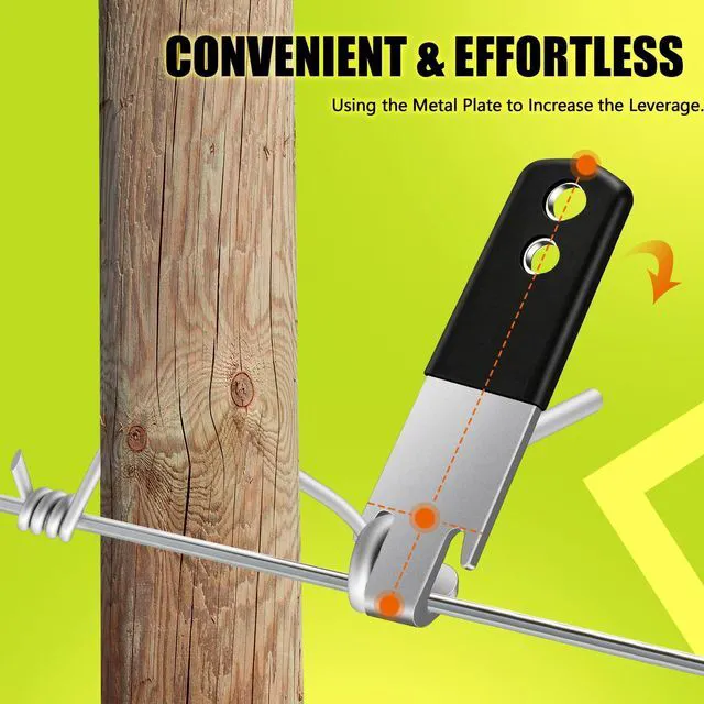 Alt view image 3 of 7 - Heavy Duty Fence Wire Twister for T Post Clips - Stainless Steel T Post Winder for Barbed Wire,Farm Fencing,Livestock Fencing (2 Pack)