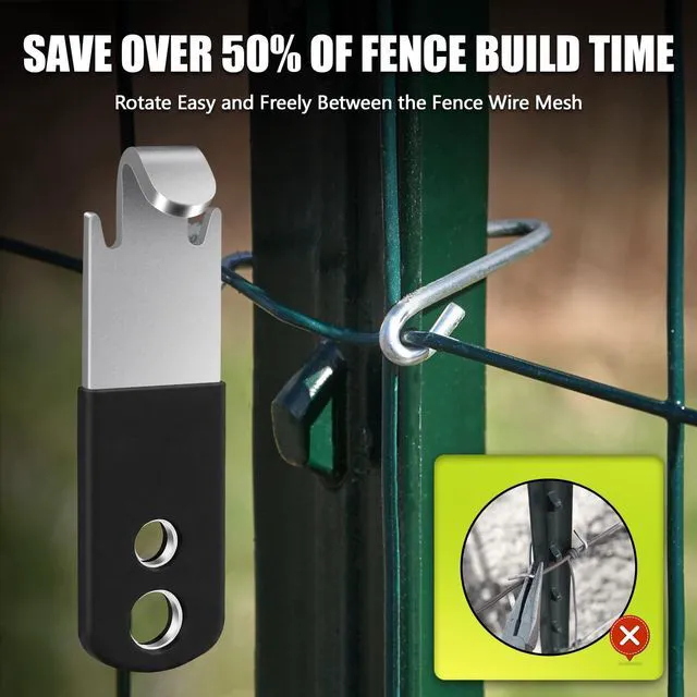 Alt view image 4 of 7 - Heavy Duty Fence Wire Twister for T Post Clips - Stainless Steel T Post Winder for Barbed Wire,Farm Fencing,Livestock Fencing (2 Pack)