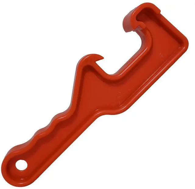 Main image of 5 Gallon Bucket Opener Tool for Lids - Large Heavy Duty Plastic - 12X Leverage Strength for Easy Paint Can, Pail or Bucket Opening - Finger Grip Handle