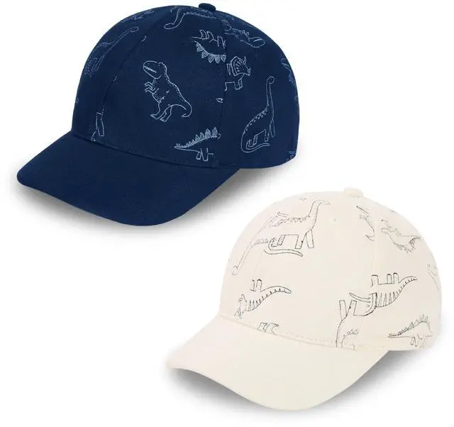 Main image of 2 Pack Toddler Baby Baseball Hat Infant Boy Girl Cap Sun for Kids Dino 0-6T