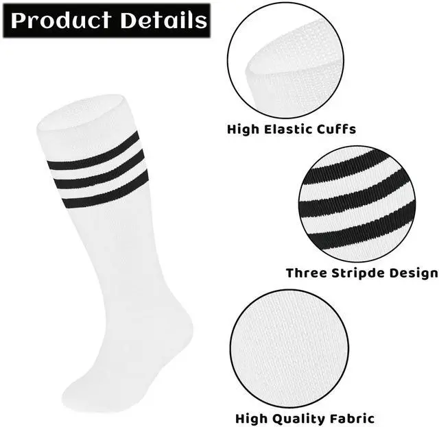 Alt view image 2 of 7 - Kids Toddler Baseball Socks Youth Soccer Boys Girls Athletic Knee High Sock
