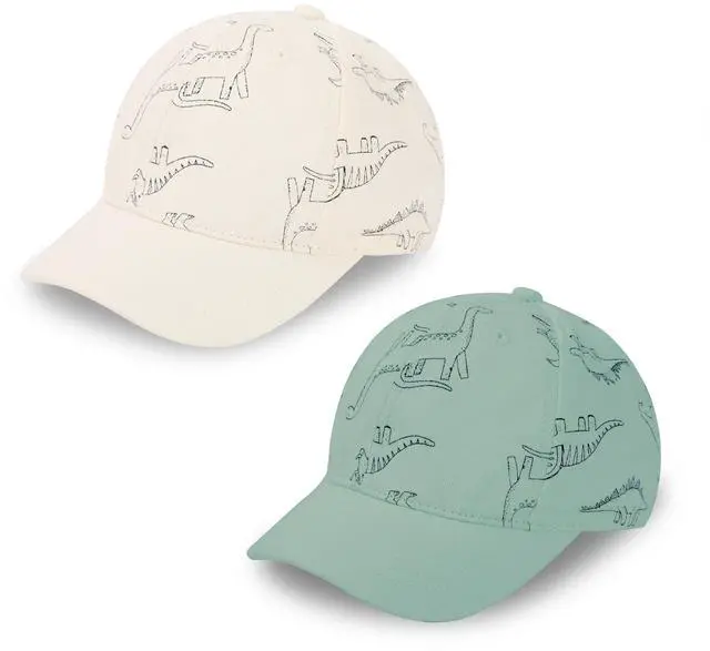 Main image of 2 Pack Toddler Baby Baseball Hat Infant Boy Girl Cap Sun for Kids Dino 0-6T