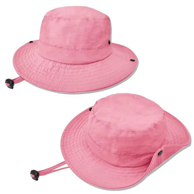 Alt view image 2 of 6 - Outdoor Kids Sun Hat UPF 50+ Quick Dry Foldable Bucket Hat Lightweight Adjustable Fishing Safari Hat for Girls and Boys