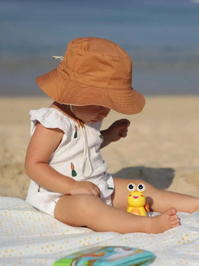 Alt view image 4 of 7 - Baby Sun Hat for Boy Girl Toddler Summer Bucket Hat Kids Sun Protection Beach Hat Cotton Baby Hats