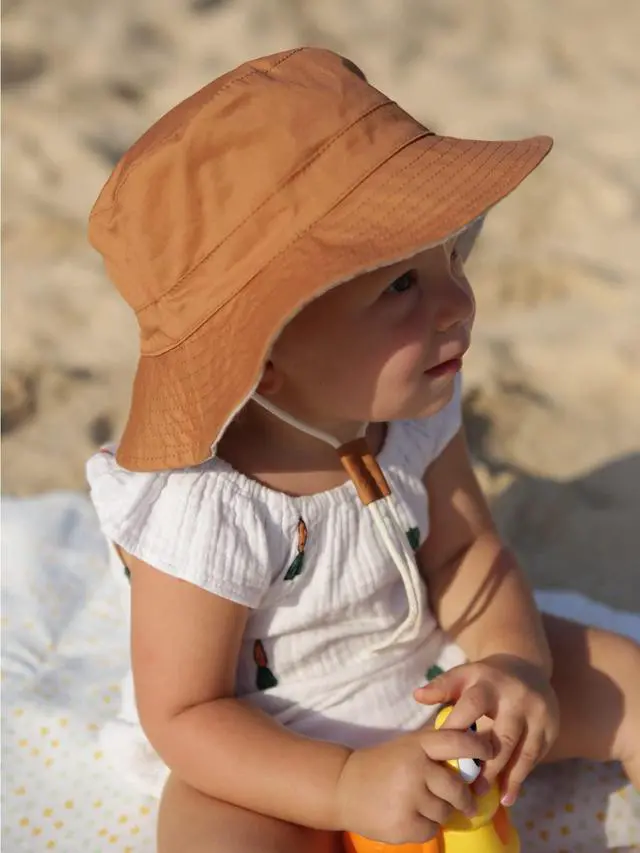 Alt view image 2 of 7 - Baby Sun Hat for Boy Girl Toddler Summer Bucket Hat Kids Sun Protection Beach Hat Cotton Baby Hats