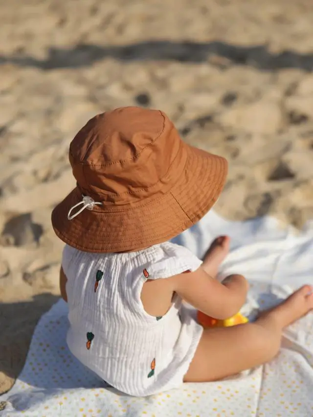 Alt view image 3 of 7 - Baby Sun Hat for Boy Girl Toddler Summer Bucket Hat Kids Sun Protection Beach Hat Cotton Baby Hats