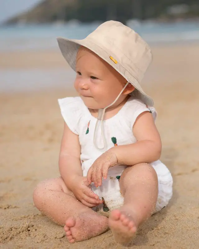 Alt view image 5 of 7 - Baby Sun Hat for Boy Girl Toddler Summer Bucket Hat Kids Sun Protection Beach Hat Cotton Baby Hats