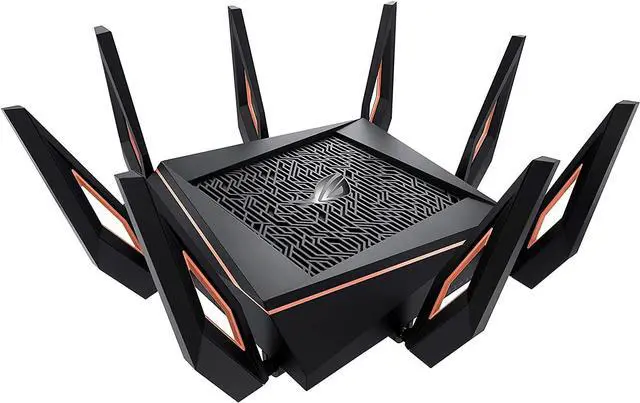 Main image of ASUS ROG Rapture WiFi 6 Gaming Router (GT-AX11000) - Tri-Band 10 Gigabit Wireless Router, 1.8GHz Quad-Core CPU, WTFast, 2.5G Port, AiMesh Compatible, Included Lifetime Internet Security, Aura RGB