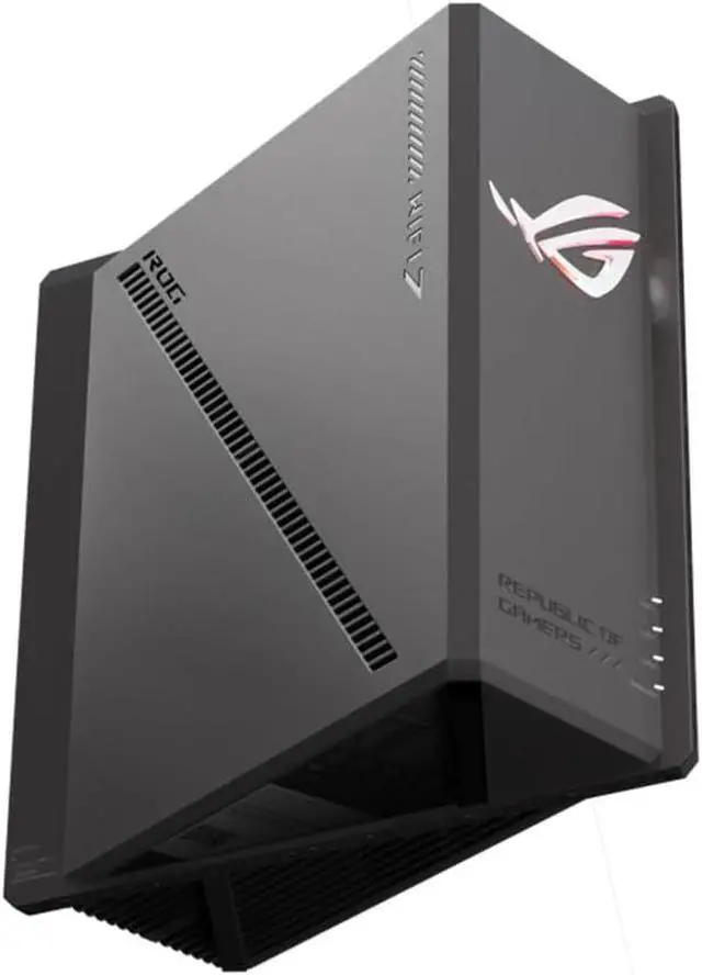 Alt view image 2 of 5 - ASUS ROG Strix GS-BE18000 Tri-Band WiFi 7 Gaming Router (320 MHz Bandwidth, 4096-QAM, 8 x 2.5G Ports, Mobile Game Mode, Aura RGB, AiMesh, VPN, up to 300 m² Coverage)