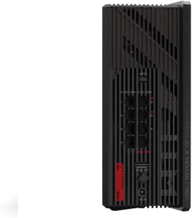 Alt view image 4 of 5 - ASUS ROG Strix GS-BE18000 Tri-Band WiFi 7 Gaming Router (320 MHz Bandwidth, 4096-QAM, 8 x 2.5G Ports, Mobile Game Mode, Aura RGB, AiMesh, VPN, up to 300 m² Coverage)