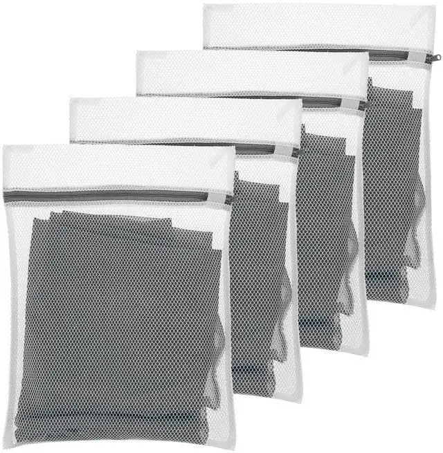 Main image of 4Pcs Mesh Laundry Bags for Delicates 30x20cm Small Mini Durable Lingerie Bags for Washing Machine Delicates Laundry Bag for Lingerie Underwear Socks Baby Clothes Travel 11.8 x 7.87 Inches