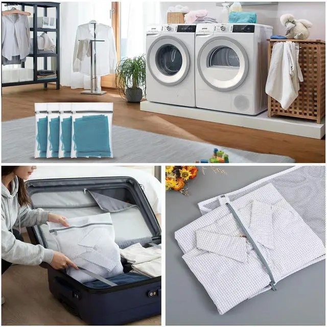 Alt view image 5 of 7 - 4Pcs Mesh Laundry Bags for Delicates 30x20cm Small Mini Durable Lingerie Bags for Washing Machine Delicates Laundry Bag for Lingerie Underwear Socks Baby Clothes Travel 11.8 x 7.87 Inches