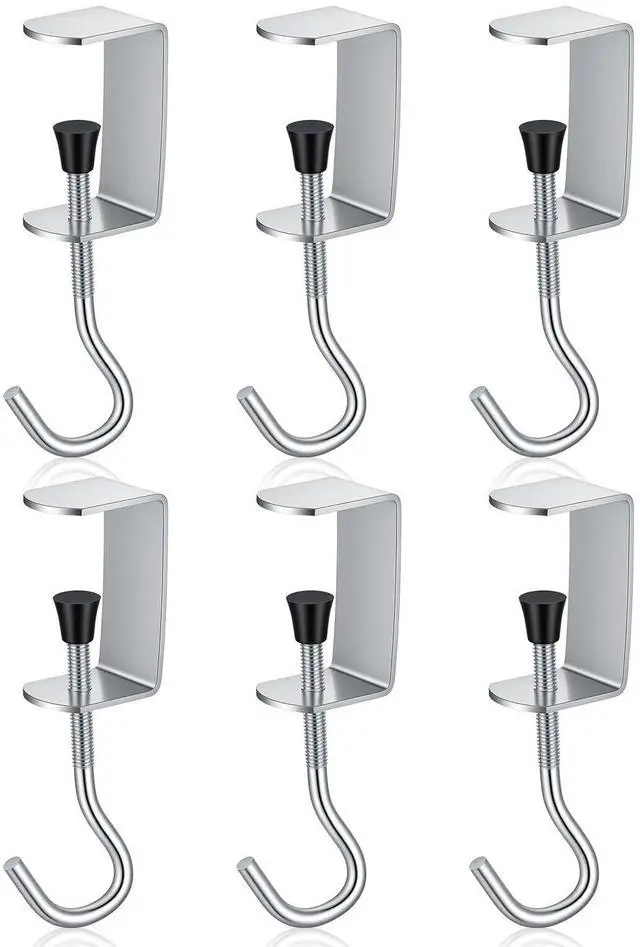 Main image of 6 Pcs Adjustable Table Hooks for Hanging Bags