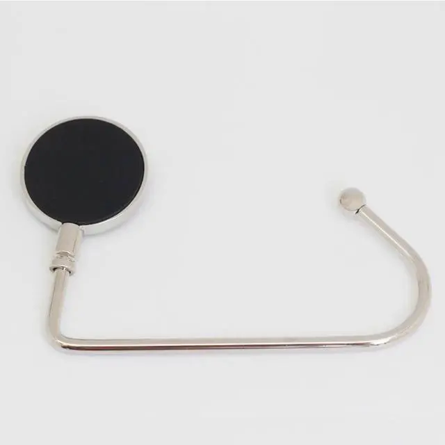 Alt view image 4 of 5 - Purse Hook Hanger for Table Bar Handbag Hanger Safer Cleaner Bag Table Hanger with Velvet Pouch (Peacock Feather)