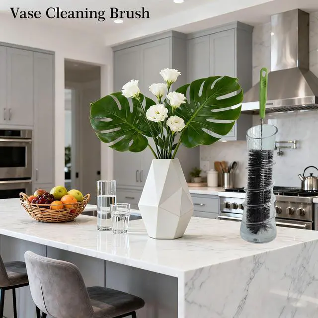 Alt view image 4 of 7 - 17 Inches Extra Long Handle Bottle Cleaning Brush for Narrow Neck Wine, Beer Bottle, Sport Bottles, Baby Bottles, deep Cups, Vase, Thermos, Glass, Pipes, Kitchen Sinks, Flask, and Hummingbird Feeders