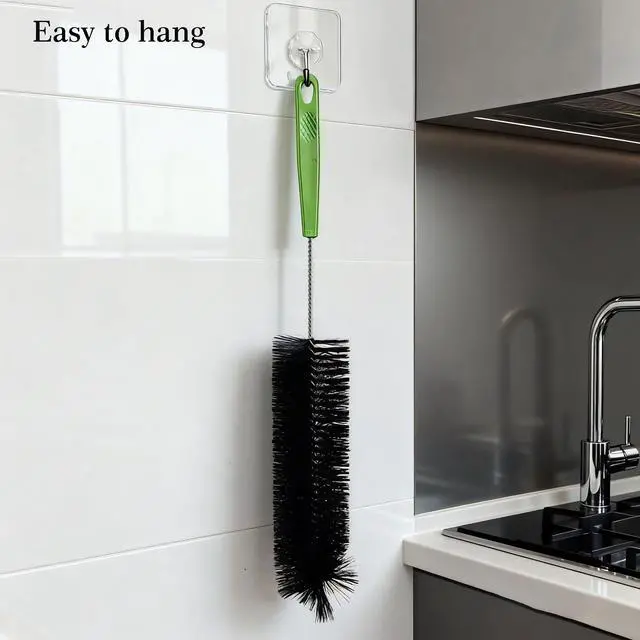 Alt view image 5 of 7 - 17 Inches Extra Long Handle Bottle Cleaning Brush for Narrow Neck Wine, Beer Bottle, Sport Bottles, Baby Bottles, deep Cups, Vase, Thermos, Glass, Pipes, Kitchen Sinks, Flask, and Hummingbird Feeders