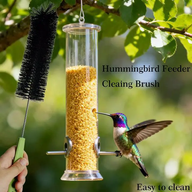 Alt view image 6 of 7 - 17 Inches Extra Long Handle Bottle Cleaning Brush for Narrow Neck Wine, Beer Bottle, Sport Bottles, Baby Bottles, deep Cups, Vase, Thermos, Glass, Pipes, Kitchen Sinks, Flask, and Hummingbird Feeders