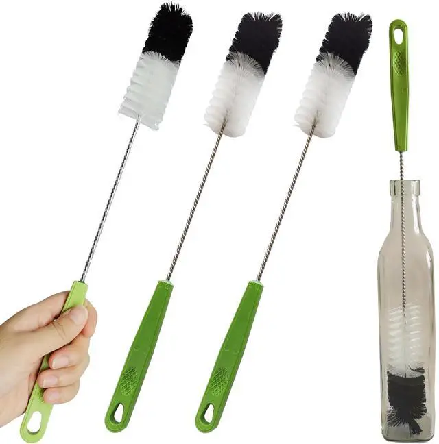 Main image of 2 Pack 16" Water Bottle Brush for Cleaning, Dokpod Long Handle Bottle Cleaner Brush, Narrow Bottle Scrubber Brush, Hummingbird Feeder Cleaning Brushes, Cup Cleaner Brush, Meat Grinder Brush, for Pipe