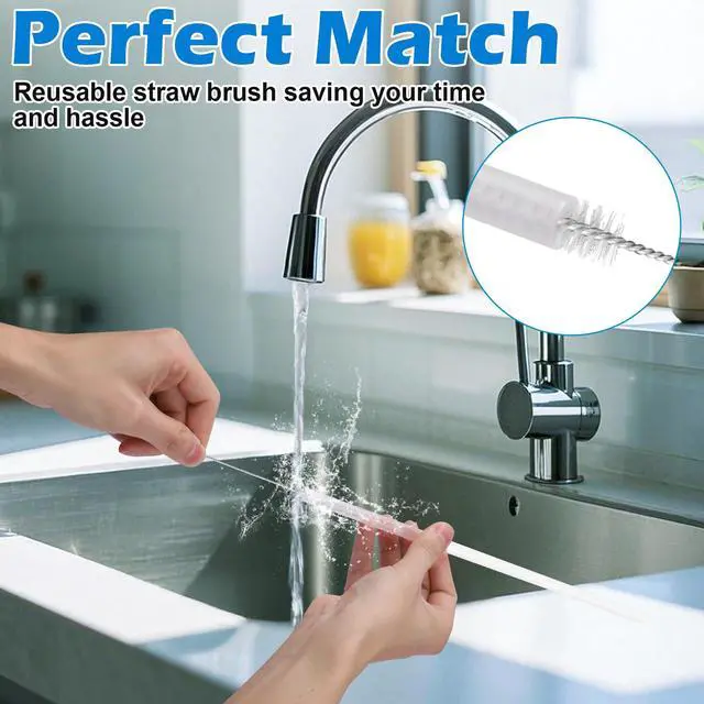 Alt view image 3 of 7 - Water Bottle Cleaning Brush Kit, Brush and Straw Cleaner for Owala, 5 PCS