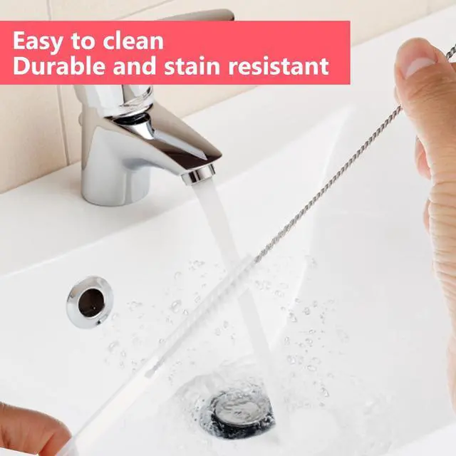Alt view image 6 of 7 - 6 Pcs Straw Cleaner Brush Kit, 3 in 1 Cup Lid Cleaning Brush, 17cm Long Straw Cleaner, Tumbler Cup Straw Cleaner, 304 Stainless Steel & Nylon Bristles, Red Blue
