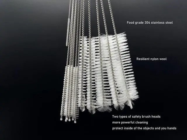 Alt view image 2 of 7 - 12 PCS Straw Cleaner Brush kit with 2mm-25mm /6.5-10 INCH for Tube and Pipe.Tumbler, Sippy Cup, Bottle with Straw,Hummingbird feeders and Drinking Straw, Brushes for Cleaning Tanks