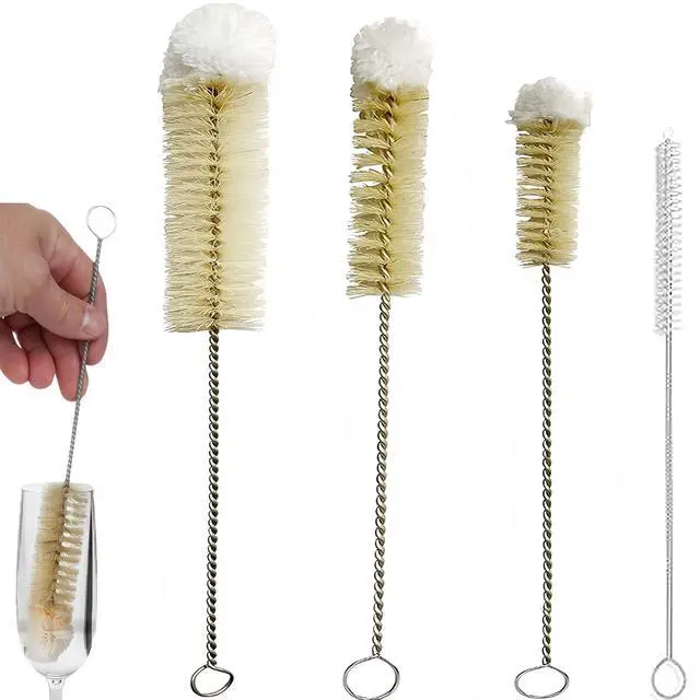 Main image of Narrow Bottle Brush Set Small Bottle Brushes Thin Long Handle Bottle Brush