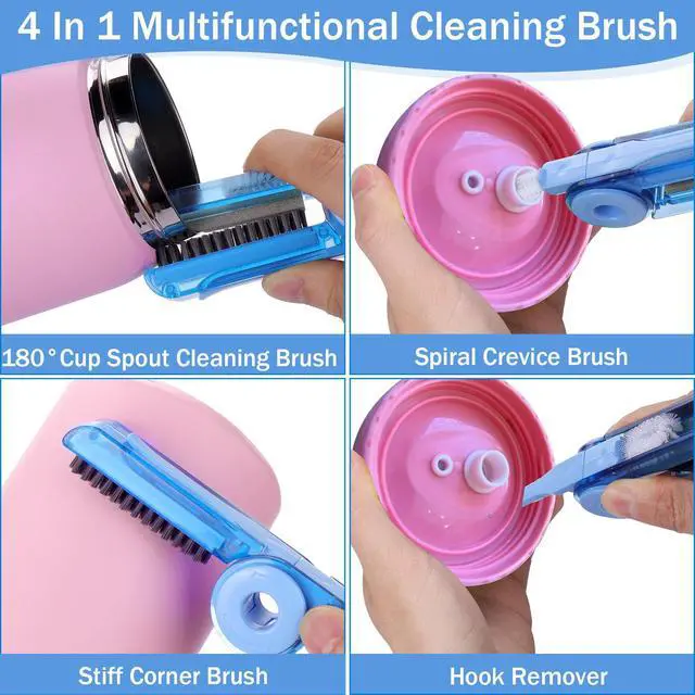 Alt view image 4 of 7 - 3 PCS Water Bottle Cleaner Brush Set for Zak 12 oz/15 oz,Multifunctional Bottle Brush and Long Straw Cleaner Brush,Cleaning Kit for Zak Tumbler Cup Accessories