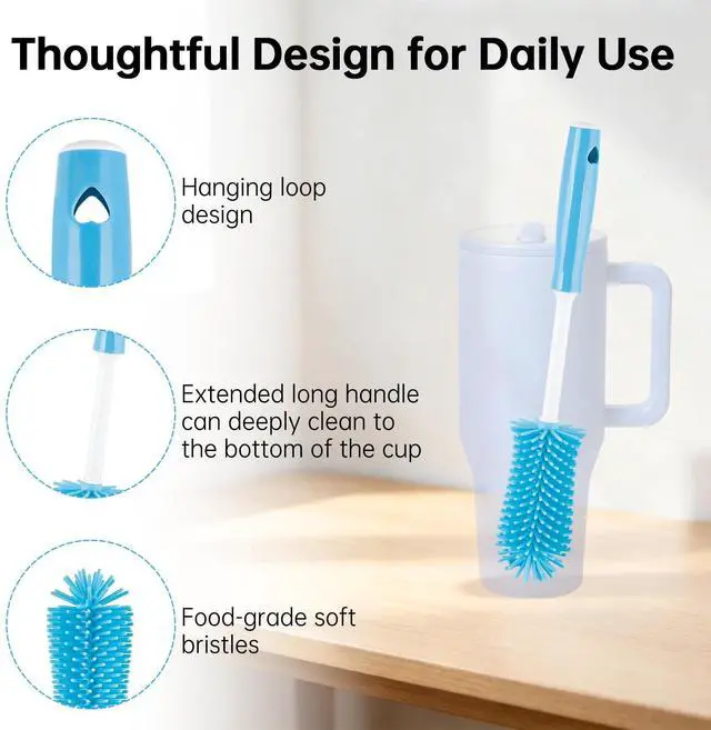 Alt view image 3 of 7 - Water Bottle Cleaning Kit Compatible with HydroJug 32 oz, 40 oz Tumbler