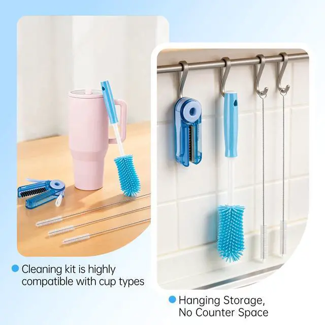 Alt view image 6 of 7 - Water Bottle Cleaning Kit Compatible with HydroJug 32 oz, 40 oz Tumbler