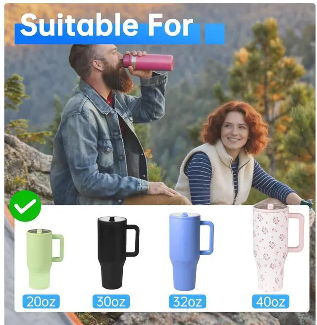 Alt view image 7 of 7 - Water Bottle Cleaning Kit Compatible with HydroJug 32 oz, 40 oz Tumbler